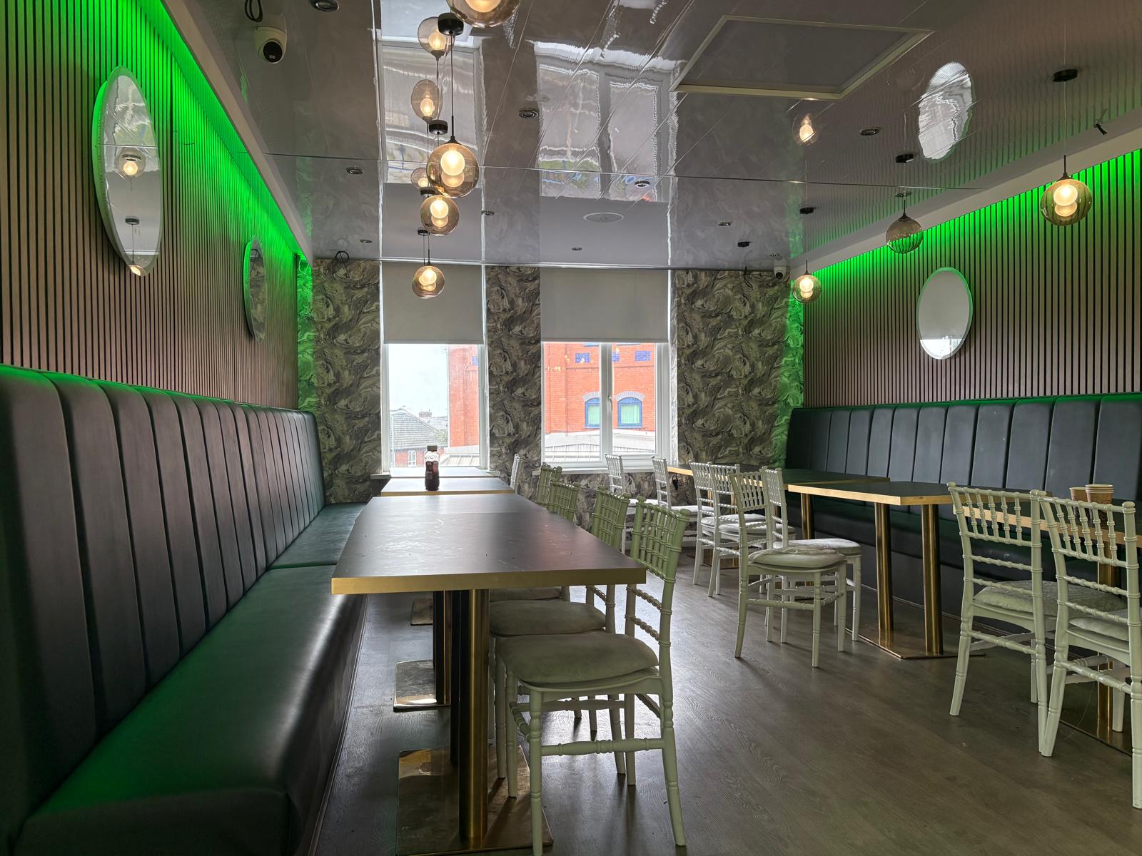 Upstairs function and dining space at Ujan Vati